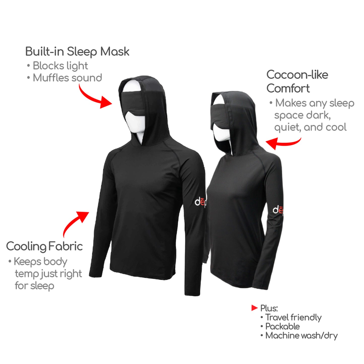 Sleep Hoodie with Integrated Eye Mask for Men Who've Earned Their Sleep
