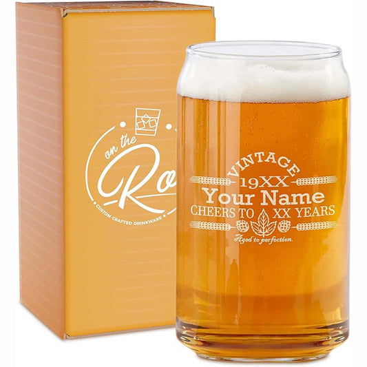 Personalized 16 oz Beer Glass